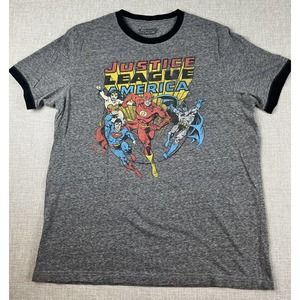 DC Comics Justice League of America, Graphic T-Shirt Men's Medium Ring Shirt
